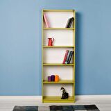 Adore Mobilya Modern 5 Raflı Kitaplık - Yeşil