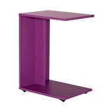 Çok Amaçlı Tekerlekli C Koltuk Sehpası - Mor