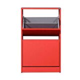 Adore Mobilya Flat Duo 2 Katlı Ayakkabılık Dolabı - Kırmızı