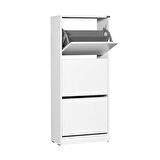 Adore Mobilya Flat Duo 3 Katlı Ayakkabılık Dolabı - Beyaz