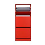 Adore Mobilya Flat Duo 3 Katlı Ayakkabılık Dolabı - Kırmızı