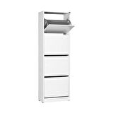 Adore Mobilya Flat Duo 4 Katlı Ayakkabılık Dolabı - Beyaz
