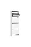 Flat Duo 4 Katlı Ayakkabılık-mat Beyaz 51x157x26 Cm (gxyxd)