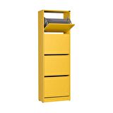 Adore Mobilya Flat Duo 4 Katlı Ayakkabılık Dolabı - Hardal