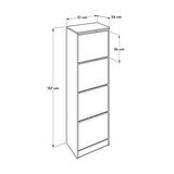 Adore Mobilya Flat Duo 4 Katlı Ayakkabılık Dolabı - Hardal