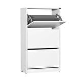 Adore Mobilya Flat Duo 3 Katlı Geniş Ayakkabılık Dolabı - Beyaz