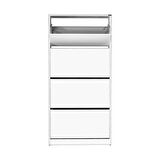 Adore Mobilya Flat Duo 4 Katlı Geniş Ayakkabılık Dolabı - Beyaz