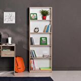 Adore Mobilya Max 5 Raflı Kitaplık-İtalyan Meşe