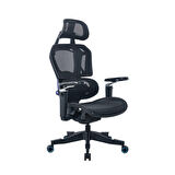 Adore Mobilya Gaming Epic Profesyonel Oyuncu ve Yönetici Koltuğu-Siyah File-Mavi 68,5x116-123,5x68 cm (GxYxD)