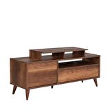 Adore Mobilya Retro Wide Kapaklı Çekmeceli Tv Sehpası-Oslo Ceviz
