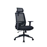 Adore Mobilya Impact Yönetici ve Ofis Koltuğu-Siyah File 55x112,5-122x63 cm (GxYxD)