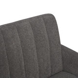 Retro Serisi Teddy 3 Kişilik Kanepe-Gri 210x85x100 cm