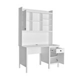 Adore Mobilya Rustik Çalışma Masası Ahşap 60 x 120 cm Beyaz 