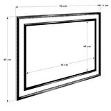 Country Şifonyer Aynası - Mat Lake Beyaz 90x65x4 cm (GxYxD)