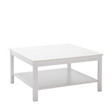 Adore Mobilya Rustik Kare Sehpa-Mat Beyaz 80x40x80 cm (GxYxD)