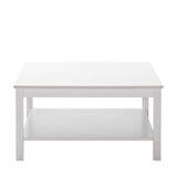 Adore Mobilya Rustik Kare Sehpa-Mat Beyaz 80x40x80 cm (GxYxD)