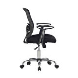 Adore Mobilya Ergo Ultra File Sırtlı Çalışma Koltuğu-Metal Ayak-Siyah 57x96-106x61 cm (GxYxD)