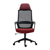 Adore Mobilya Neo Yönetici ve Çalışma Koltuğu-File Kumaş-Koyu Kırmızı 57,5x121-131x56 cm (GxYxD)