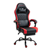 Adore Gaming Throne Oyuncu Koltuğu - Siyah/Kırmızı S.Deri 62x117-127x62 cm