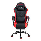 Adore Gaming Throne Oyuncu Koltuğu - Siyah/Kırmızı S.Deri 62x117-127x62 cm