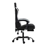 Adore Gaming Throne Oyuncu Koltuğu - Siyah/Gri Kumaş 62x117-127x62 cm