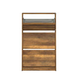 Flat Duo 3 Katlı Geniş Ayakkabılık - Oslo Ceviz 73x119x26 cm
