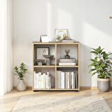 Cubic Kitaplık Florida Meşe 70x72x30 cm