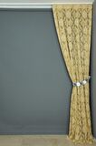 DAMAKS MODEL GOLD RENK Hazır dikilmiş Pileli Fon Perde 75*260 cm