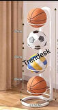 Metal Siyah /Beyaz Futbol Top Standı ,Basketbol Top Standı 90 CM