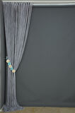 İP ZİNCİR GRİ RENK EN 100 CM BOY 280 CM HAZIR DÜĞMELERİ DİKİLMİŞ İP PERDE