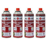Big Fire Power 227gr Valfli Gaz Kartuşu Dörtlü Set