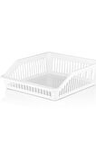 4 Adet Buzdolabı Sepeti Dolap Içi Düzenleyici Sepet Organizer Geniş ( Beyaz)
