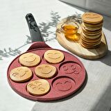 Nehir Bordo Alüminyum Döküm Krep Tavası - 27 Cm