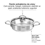 Nehir Silver Çelik 4 Parça Sahan Seti 18-20 cm
