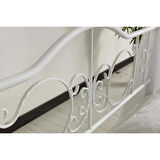 Reyo Pero Sultan Tek Kişilik Başlıklı Metal Beyaz Karyola 90x190
