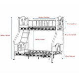 Reyo İmaj 3 Kişilik Ebeveyn 3'lü Metal Ranza Siyah   90x200 / 140X200