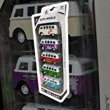 DIE CAST AUTO WORLD 1:55 ÖLÇEK VOLKSWAGEN VAN SAMBA 5 Lİ SET METAL ÇEK BIRAK ARABALAR