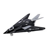 Çek Bırak Mini Metal Uçak - Siyah