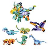 Bricks - Dinasaur 6 Farklı Dinazor Blok Oyuncak Yapım Seti - SM2550