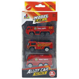 3'lü İş Makinaları Road Seti - Die Cast - DS044 - İtfaiye