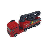 Metal İtfaiye Arabası - Söndürme Vinçli 26cm - 706-43