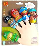 Finger Puppet Korsanlar Parmak Kukla Seti 5 Korsanlı Oyuncak Parmak Kukla