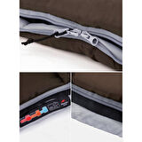 Naturehike U150 Zarf Tarzı Kapüşonlu Uyku Tulumu -6°C KAHVERENGİ-Left