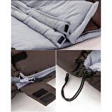 Naturehike U150 Zarf Tarzı Kapüşonlu Uyku Tulumu -6°C KAHVERENGİ-Left