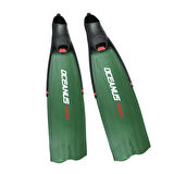 Oceanus Pro Plastic Fin Long Blade Değiştirilebilir Pala Palet YEŞİL-43-44