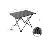Katlanır Kamp Masası Portatif Outdoor Bahçe Piknik Masası 51x50 Cm