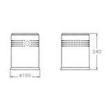 VitrA Arkitekta A44048 Kapaksız Çöp Kovası (3 Litre)