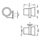 VitrA Diagon Diş Fırçalığı Krom A44426