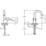 Artema Solid S Döner Borulu Lavabo Bataryası A42442