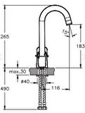 Artema Marin S A42458 Döner Borulu Lavabo Bataryası, Krom